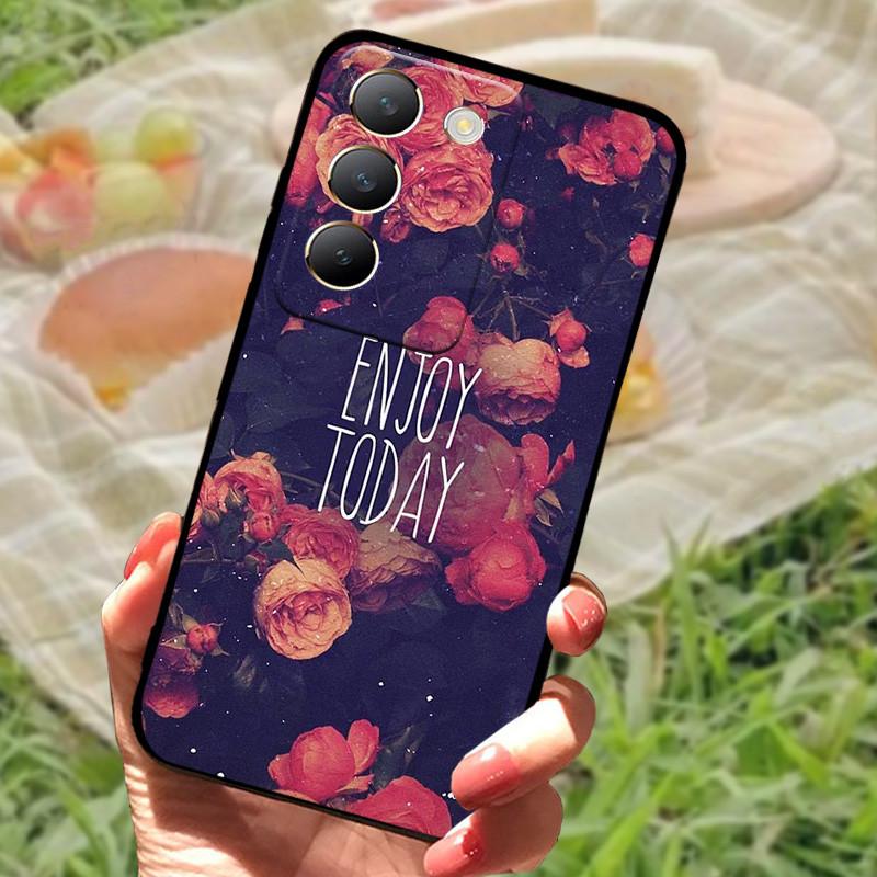 Für vivo V40 SE Hülle 2024 Silikon Bumper Weiche Hüllen für vivo V40 SE 5G Hüllen V40SE Cartoon Bemaltes Coque Fundas Schutz