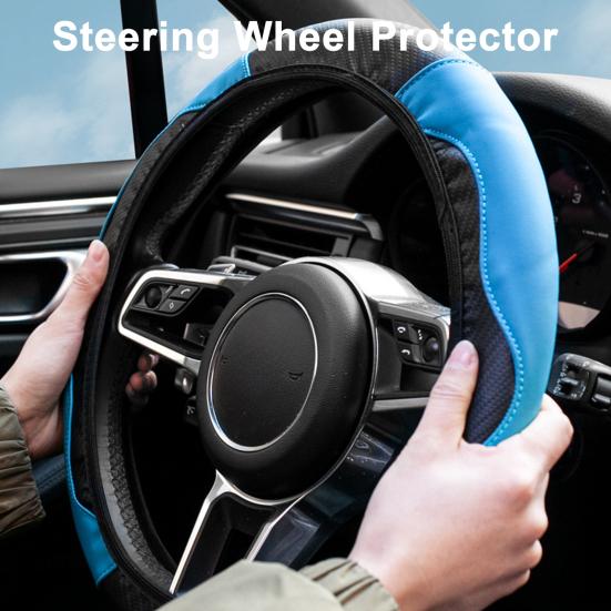 

Чехол на руль автомобиля Yousheng, износостойкий, нескользящий, универсальный, простая установка, защитный чехол на руль из искусственной кожи