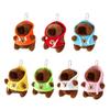 Sweet Plush Hoodies Capybara Keychain Pendant Lovely Hangings Decorations Keyring Charm for Purse Bag Backpack Handbag
