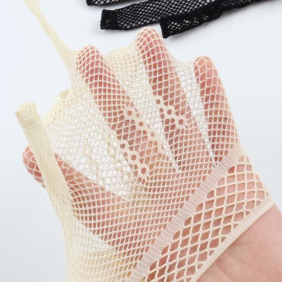 Lace Short Gloves for Little Girls 4-8 Years Tea Party Wedding Flower Gloves with Bow Kids Princess Dressing Gloves for First Communion Wedding Prom