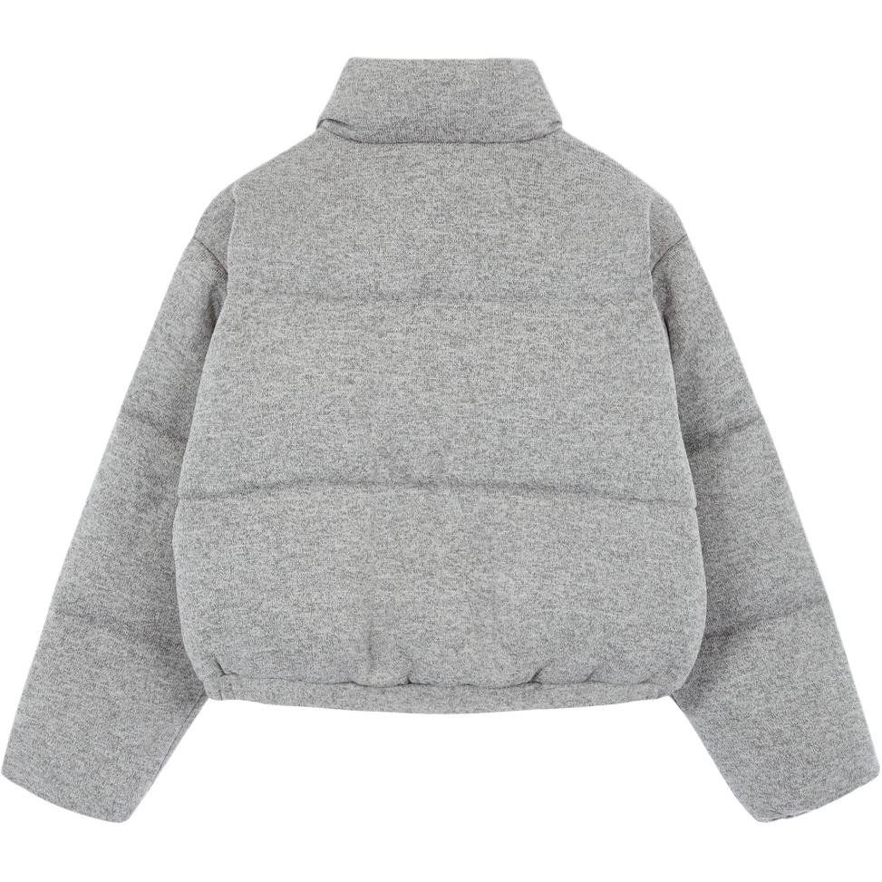 Calvin Klein Minimalist Comfortable Stylish Short Knitted Down Jacket Women Outerwear Gray J224591P41