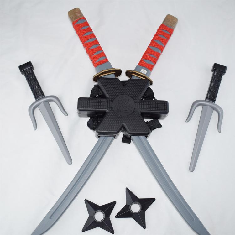 7-Piece Samurai & Ninja Toy Set: Swords, Daggers, Deadpool Cosplay Props