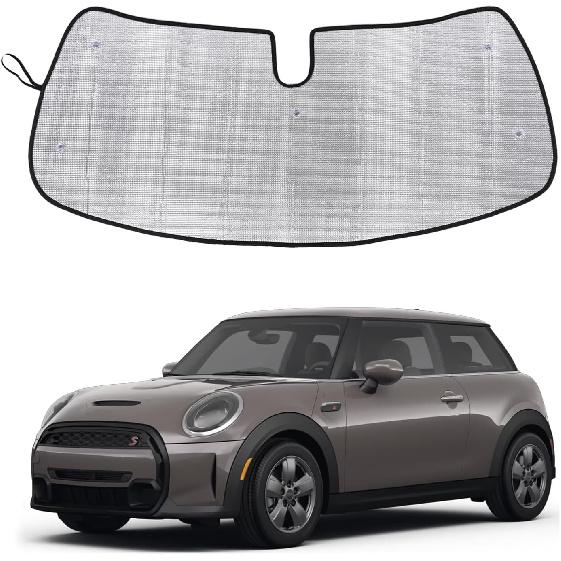 

Windshield Sunshade for Mini Cooper 2015-2024 Hardtop 4 Door Front Window Sun Shade Foldable Reflective Sun Visor Custom Sunscreen UV Blocker Privacy серебряный