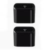 Push Lid Hanging Car Trash Can Square Portable Vehicle Waste Bin Storage Organizer Black White Pink Car Interior Garbage Holder