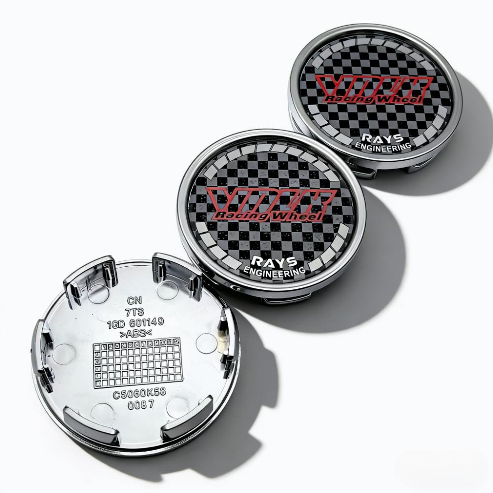 4 szt. 58 mm 53 mm Kołpaki Środkowe Kół Samochodowych Z Logo Volk Rays Emblemat Odznaka Kołpak Piasty Pokrywa Przeciwpyłowa Środka Felgi Zamiennik Akcesoria Piasty