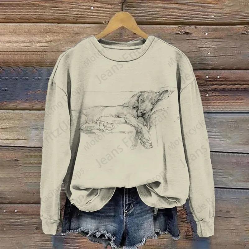 Прекрасная толстовка с капюшоном для собак, женская мода, толстовки с круглым вырезом, женские толстовки, пальто с изображением животных, одежда для девочек, толстовка с длинным рукавом и круглым вырезом, женская осень 2010 года 3XL