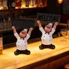 Fat Chef Resin Figurine Message Board Toothpick Holder Resin Chef Statue Sculpture Kitchen Counter Decor Ornament for Home Cafe Restaurant