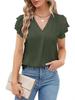 2025 Women's V-neck Polyester Short-sleeve T-shirt - 14 Colors, Casual Versatile Base Layer for Winter.