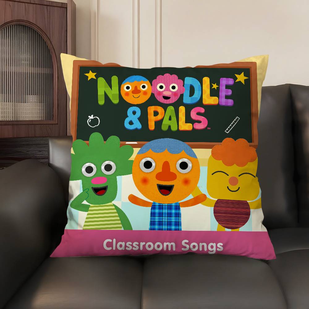 Cartoon Noodle & Pals Pillow Case Sofa Living Room Bedroom Double-Sided Printing Square Cushion Nap Time Cushion Cover