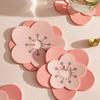 PVC Coaster Home Kitchen Pot Mat Cup Mat Heatproof Double-layer Three-dimensional Dislocation Sakura Pad Placemat