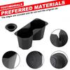 Cup Holder Storage Tray Shock-Absorbing TPE Tidying Car Accessories Black Suitable for Mitsubishi Triton L200 2024 2025