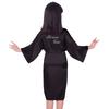 Hot Diamond Flower Girl Wedding Makeup Morning Robe Diamond Flower Girl Solid Color Long Cardigan Robe Can Be Worn Outside