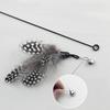 Wooden Handle Spring Teasing Cat Stick Pearl Feather Replacement Head Scratch-resistant Cat Toys To Relieve Boredom Pet Supplies