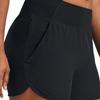 Under Armour Solid Color Brand Logo Elastic Straight Casual Shorts Women Shorts Black 1383556-001