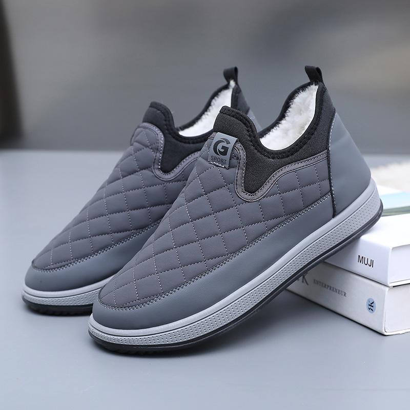 

Winter Men s Snow Boots Warm and Comfortable Loafers Middle Aged and Elderly Comfortable Cotton Shoes Dad Casual Shoes 44