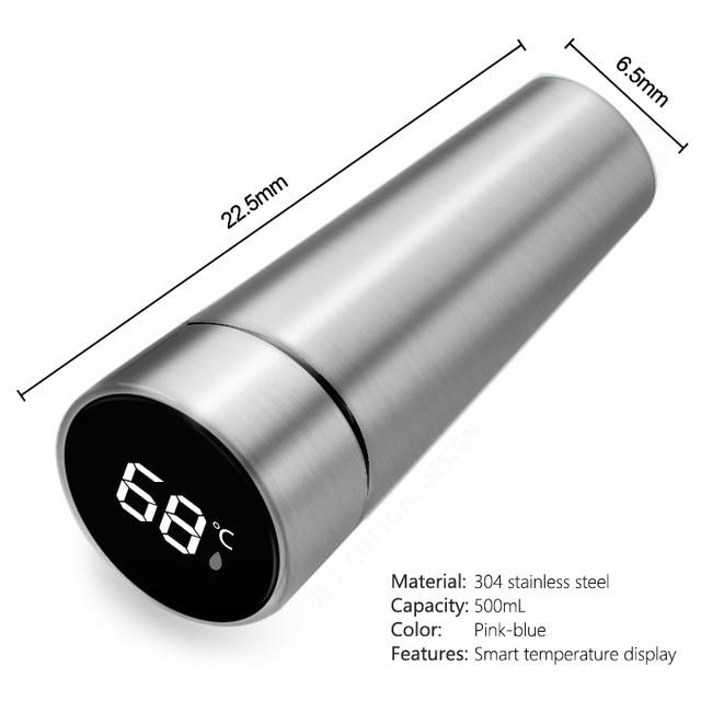 500ml Thermo Bottle Thermal Cup Vacuum Flasks Stainless Steel Thermos for Tea Cover LED Smart Temperature Display Drinking Water