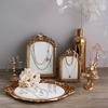 Vintage Photo Frame Jewelry Display Stand Baroque Style Velvet Backing Photo Props Handmade Necklace Organizer Earring Holder