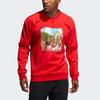 Adidas Beijing Crew Neck Long Sleeve Sweatshirt Men Sweatshirt Red GN8018