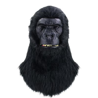 Halloween Schwarze Gorillas Vollkopfmaske Latex 3D Tierkopfbedeckung Für Party Festival Zubehör