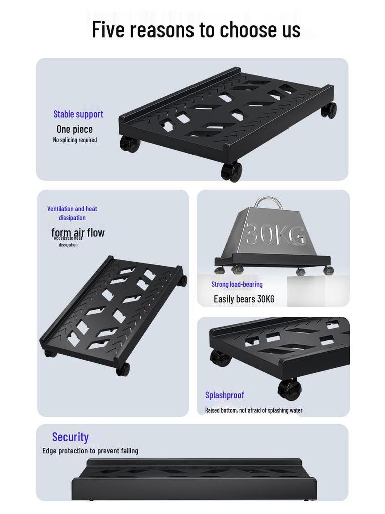Movable Desktop Computer Stand and Storage Rack