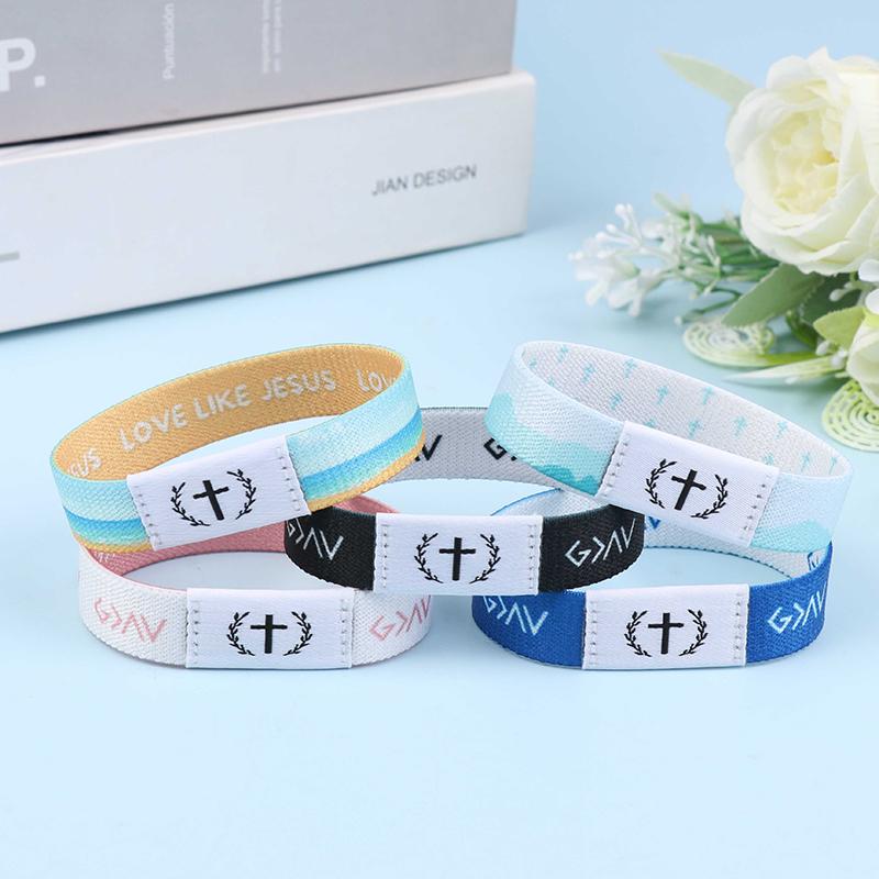 Wearable Bible Bracelet Religious Bracelets Christian Daily Bible Verse Bracelet With Nfc Rfid Elastic Wristband