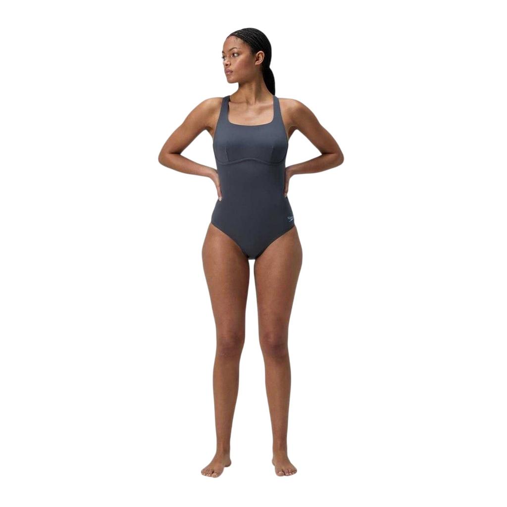 Speedo Womens/Ladies Square Neck Regular One Piece Swimsuit