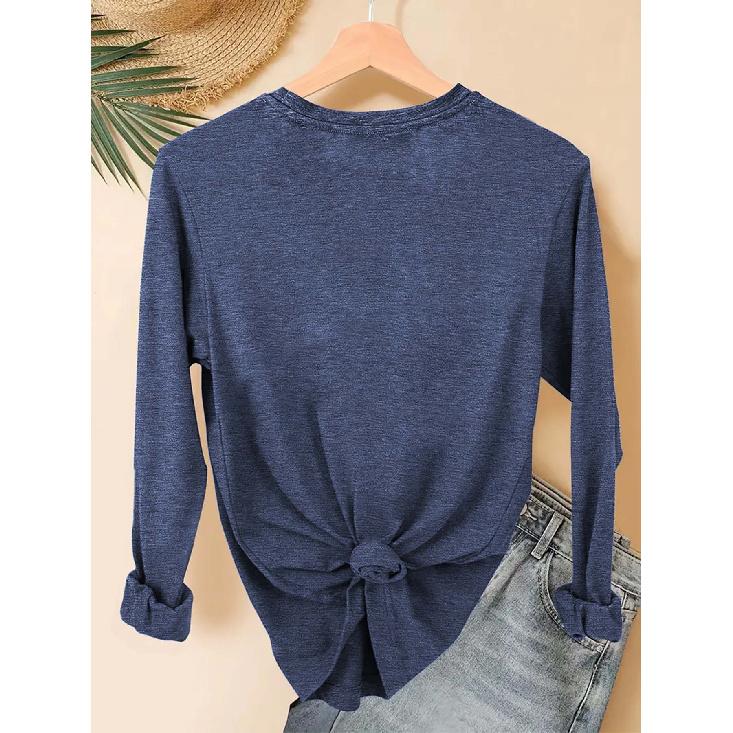 Halloween Party Gift For Women Farm Fresh Pumpkins Text Pumpkin Print Round Neck Long Sleeve T Shirt Versatile For Daily Wear