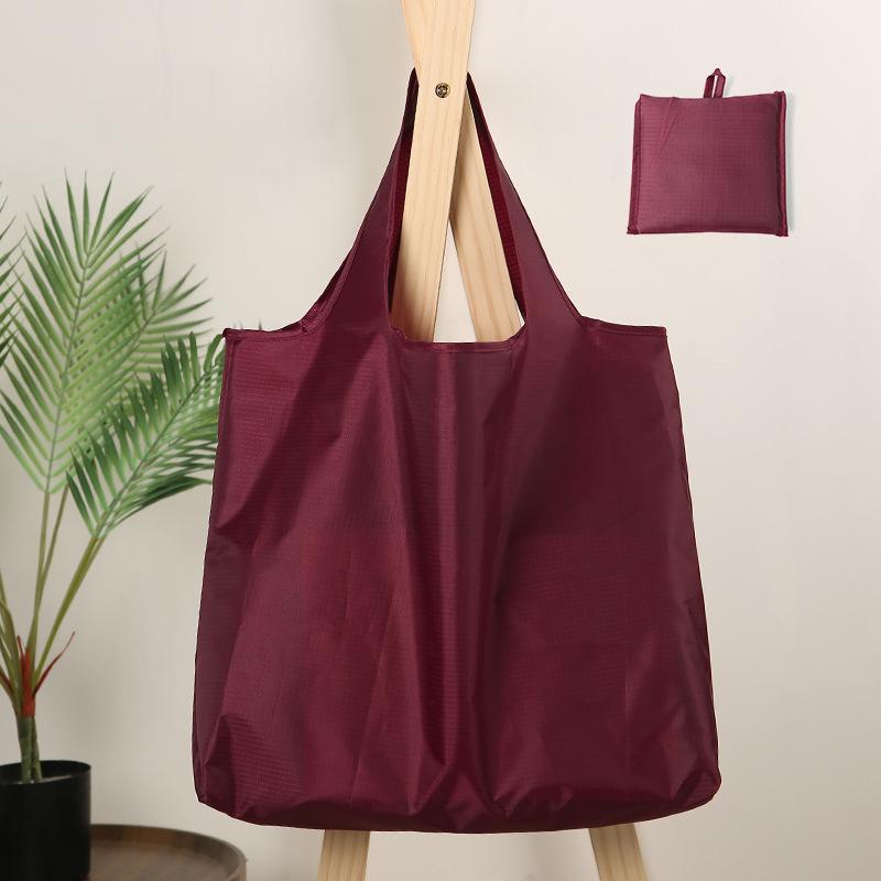 

Foldable Reusable Shopping Bag, Large Capacity Tote Bag, Waterproof Grocery Bag, Eco-Friendly Foldable Handbag for Travel бордовий