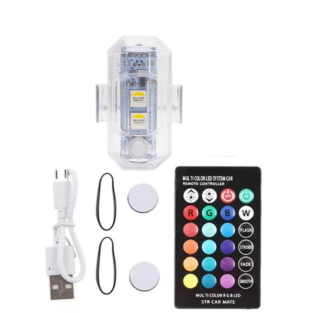 RGB Led Aircraft Strobe Lights Motorcycle Car Light LED Flash Position Wireless Lamp Aircraft Airplane Helicopter Warning Lights