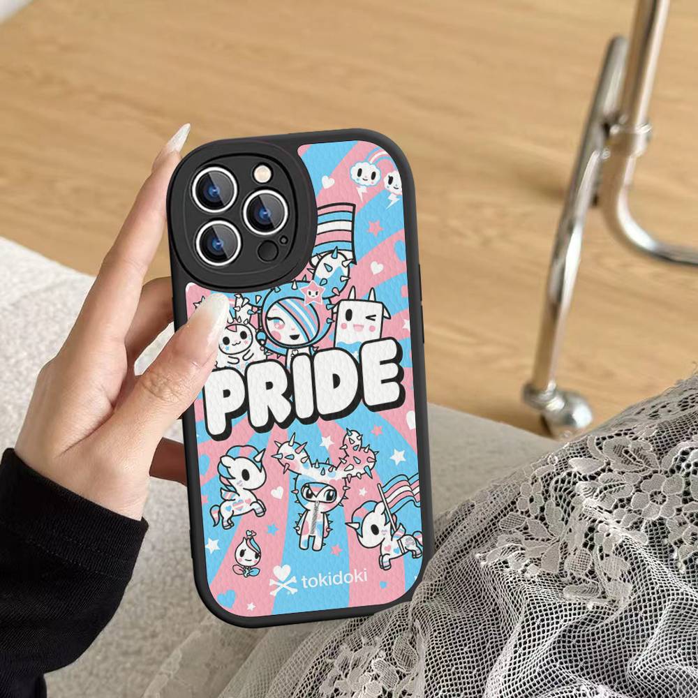 Japan Tokidoki Phone Case For IPhone 16 15 14 13 Pro Max 11 12 Plus Leather Silicone Cover