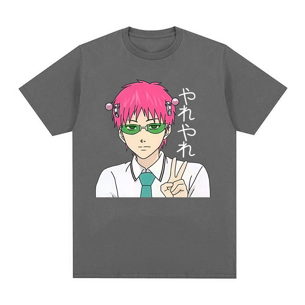 Japanese Anime The Disastrous Life of Saiki K TShirt Unisexga Saiki Kusuo T Shirt Casual Cotton Oversized Tshirts Tops Streetwear