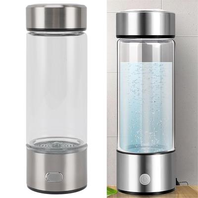 Hydrogen Water Bottle Glass Portable Water Ionizer Machine Generator Health Cup for Travel