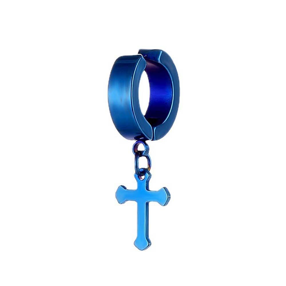 Gift Accessories Steel Cross Earrings No Ear Hole Punk Men Earrings Steel Ear Bone Clip  Travel
