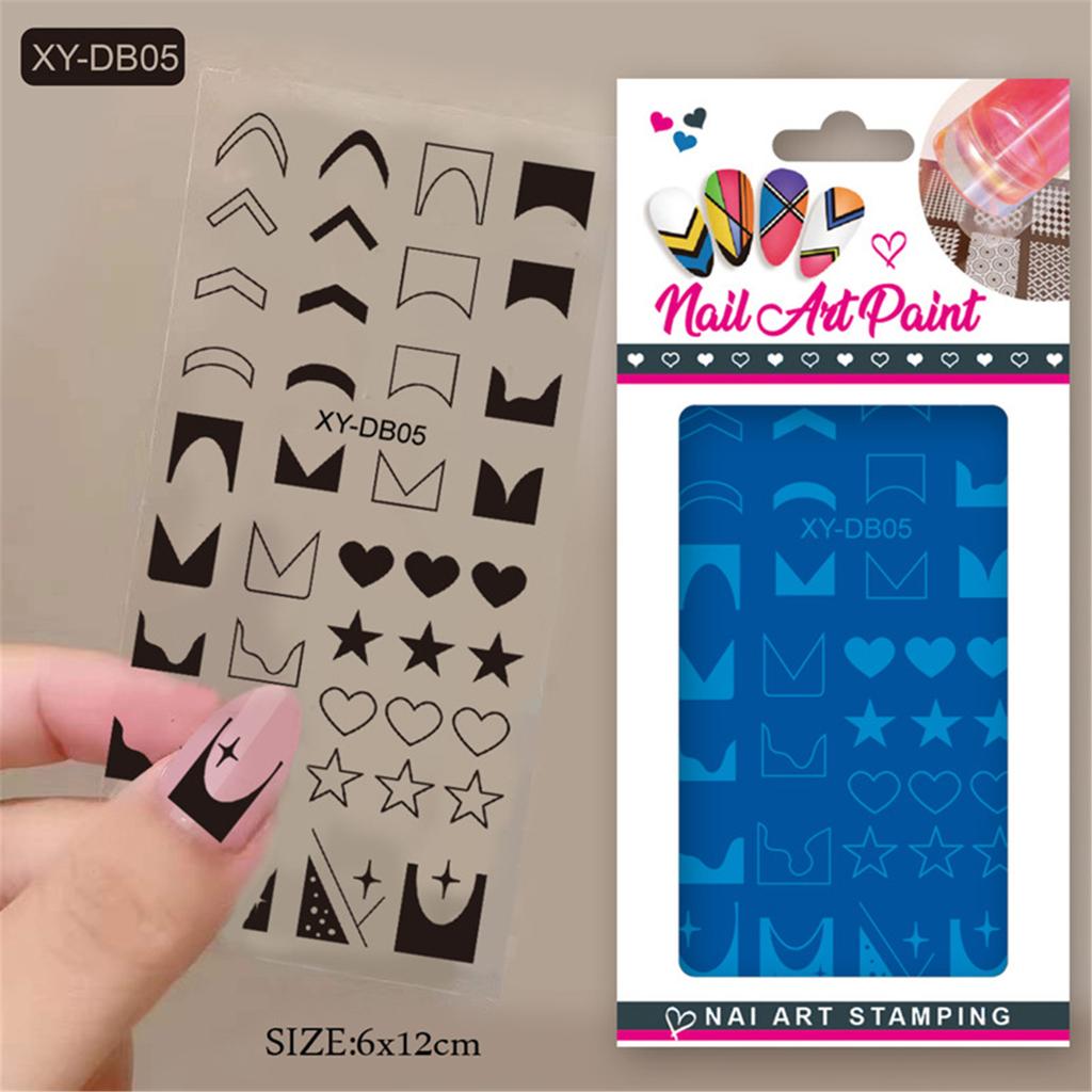 Nail Stamp Plate Nail Art Templates Heart Flower Nail Art Plates for DIY Nail Art Decorations Nails Art Stamping Plates