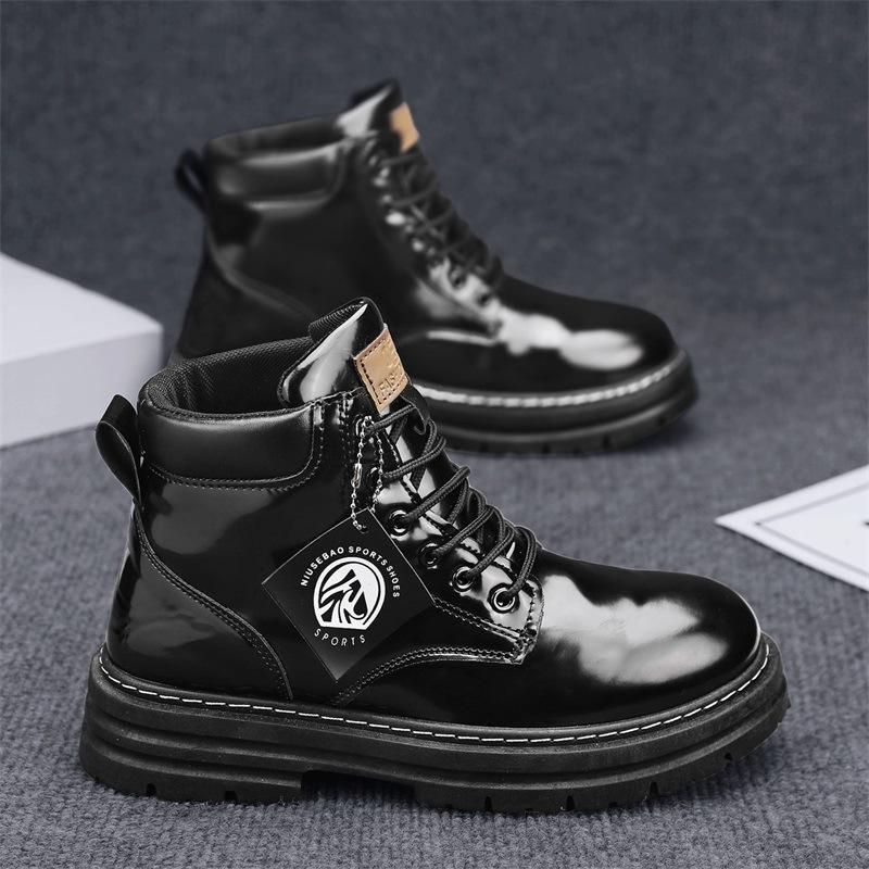 2025 Autumn Cross-border Explosion Martin Boots New Men's Casual Boots Retro British Style Help Casual Tooling Boots