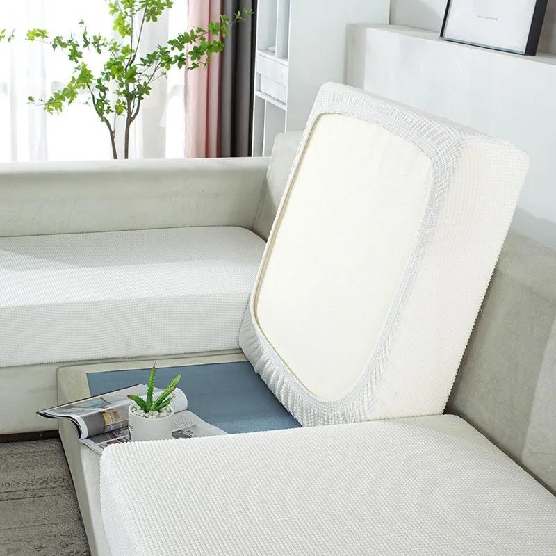 Stretch Spandex Sectional Sofa Cover Slipcovers for L-Shaped Couches Modern Living Room Protector Washable Removable Covers