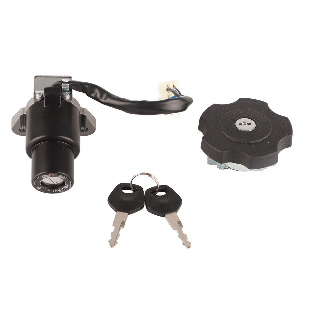 Motorcycle Ignition Switch Fuel Gas Tank Cap Lock Kit with Key Electrical Switch Set for XT600