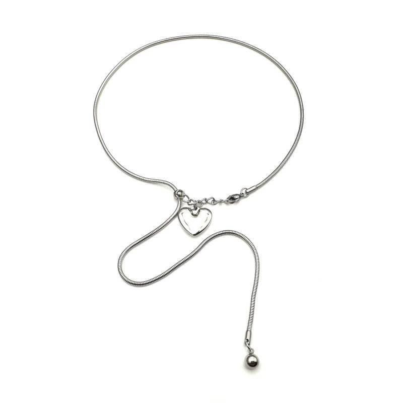 

Heartshaped Stainless Steel Pendant Necklace For Women And Men With Adjustable Chain For Casual Wear