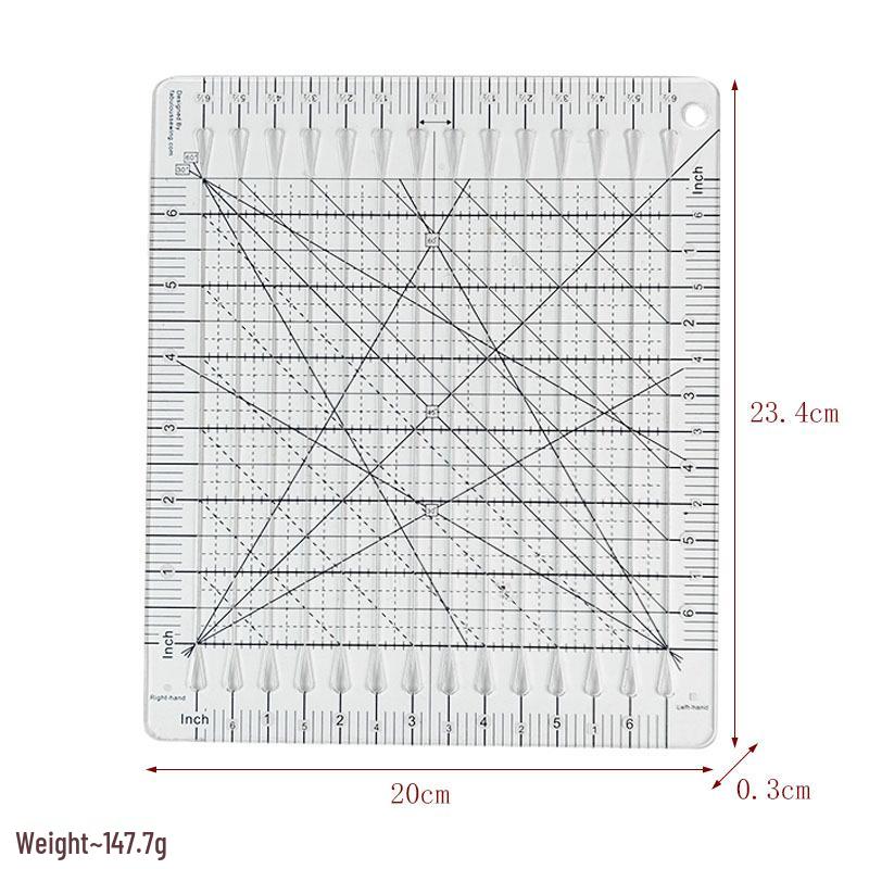 Acrylic Irregular 90° Sewing and Patchwork Ruler for Fabric Cutting
