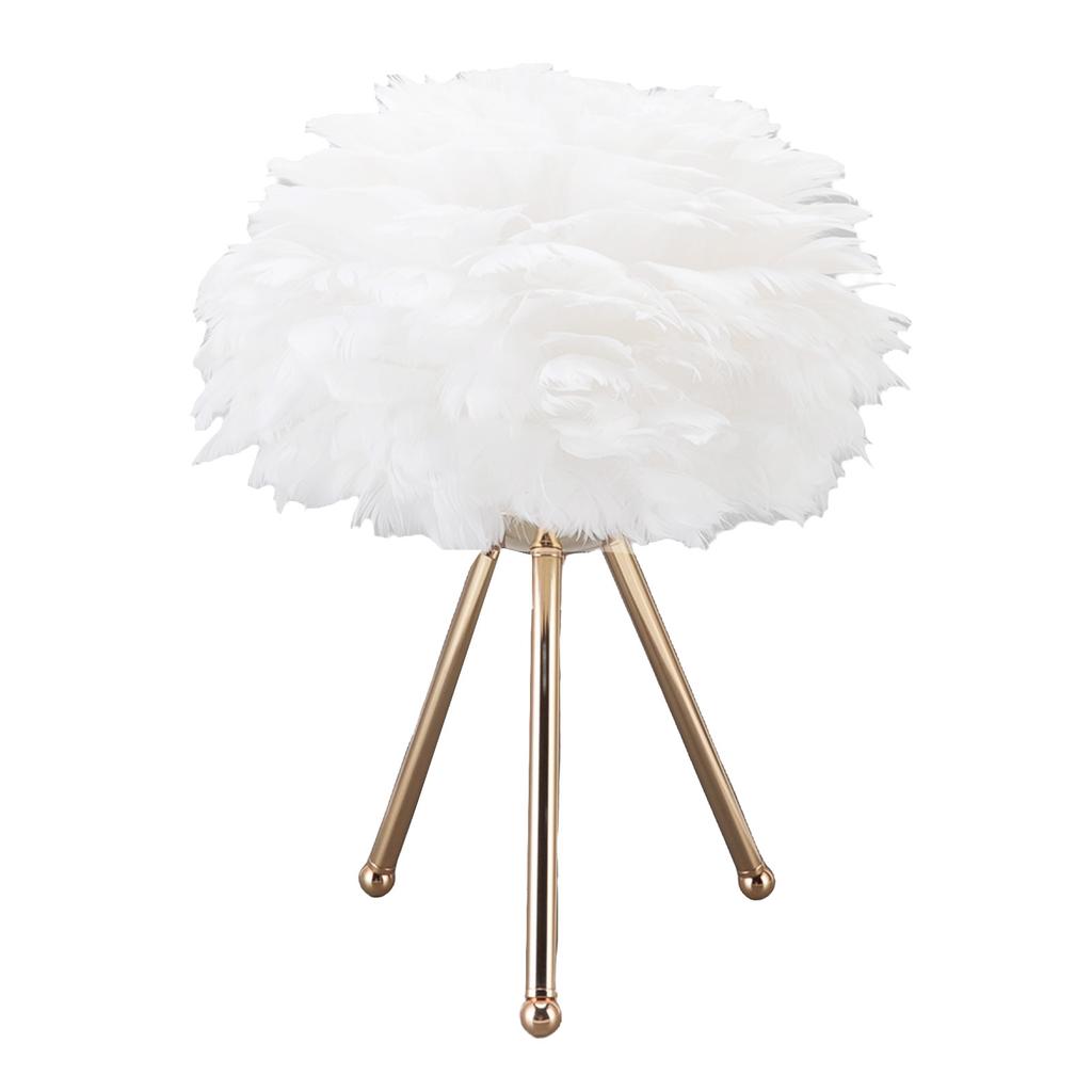 Feather Table Lamp Adjustable Color Brightness Rechargeable Touch Control Decoration Night Light