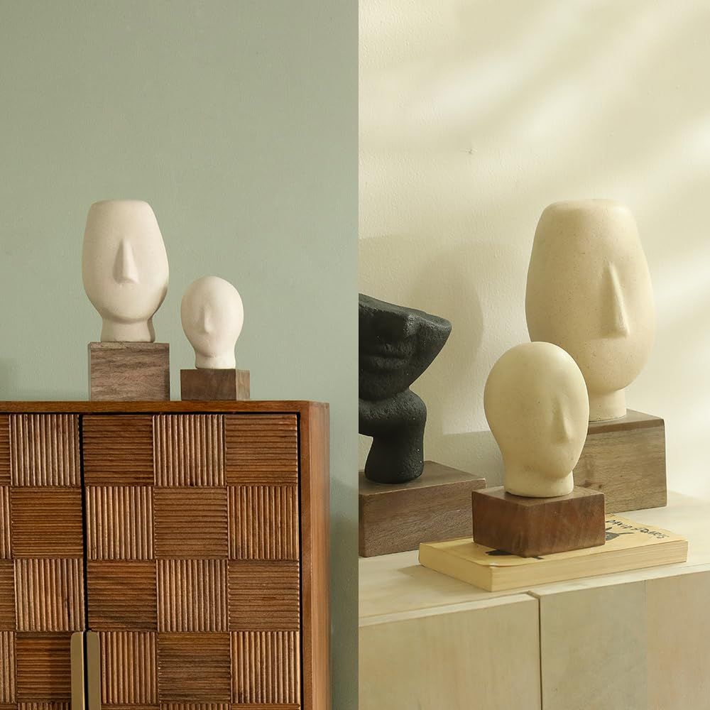 Firm Face Ecomix Sculpture 38 Cm Tall, Home Décor Showpiece Figurine for Living Room & Office, Modern Asthetic Tabletop Decorative Accent, Unique Gift