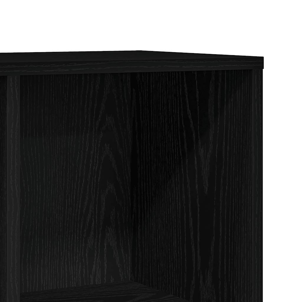 Bookshelf Oak Black 98 x 29 x 97.5 cm Engineered Wood