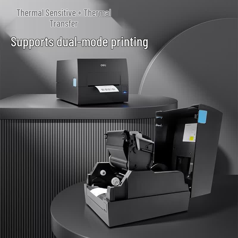 Deli GE500-W 80mm Thermal Transfer Barcode Label Printer CN plug (adapter included)