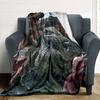 Dinosaur Print Flannel Blanket High Quality Warm Comfortable Cover for All Seasons Perfect for Gifts Home Decor