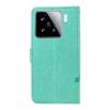 For Xiaomi 15 PU Leather Cases Flower Pattern Wallet Stand Phone Cover with Strap
