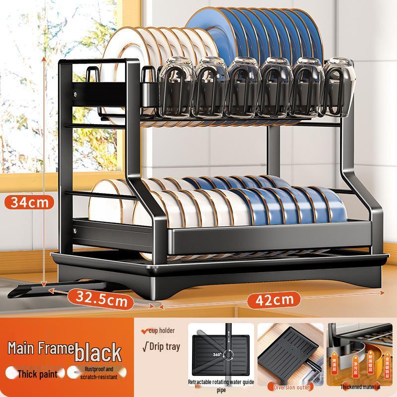 

Многофункциональная самосливная кухонная сушилка для посуды для мисок, тарелок и палочек для еды