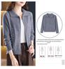 Women's Short Cardigan Sweater - 2025 Spring/Autumn Fashion, Loose Knitted Zipper Jacket for Moms