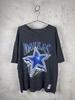 Vintage 1993 Dallas Cowboys NFL Faded Black Nutmeg Breakthrough Space T-shirt 2X