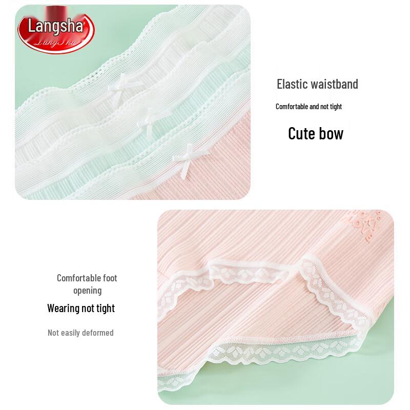 LANGSHA Girls' Summer Antibacterial Briefs 5-Pack