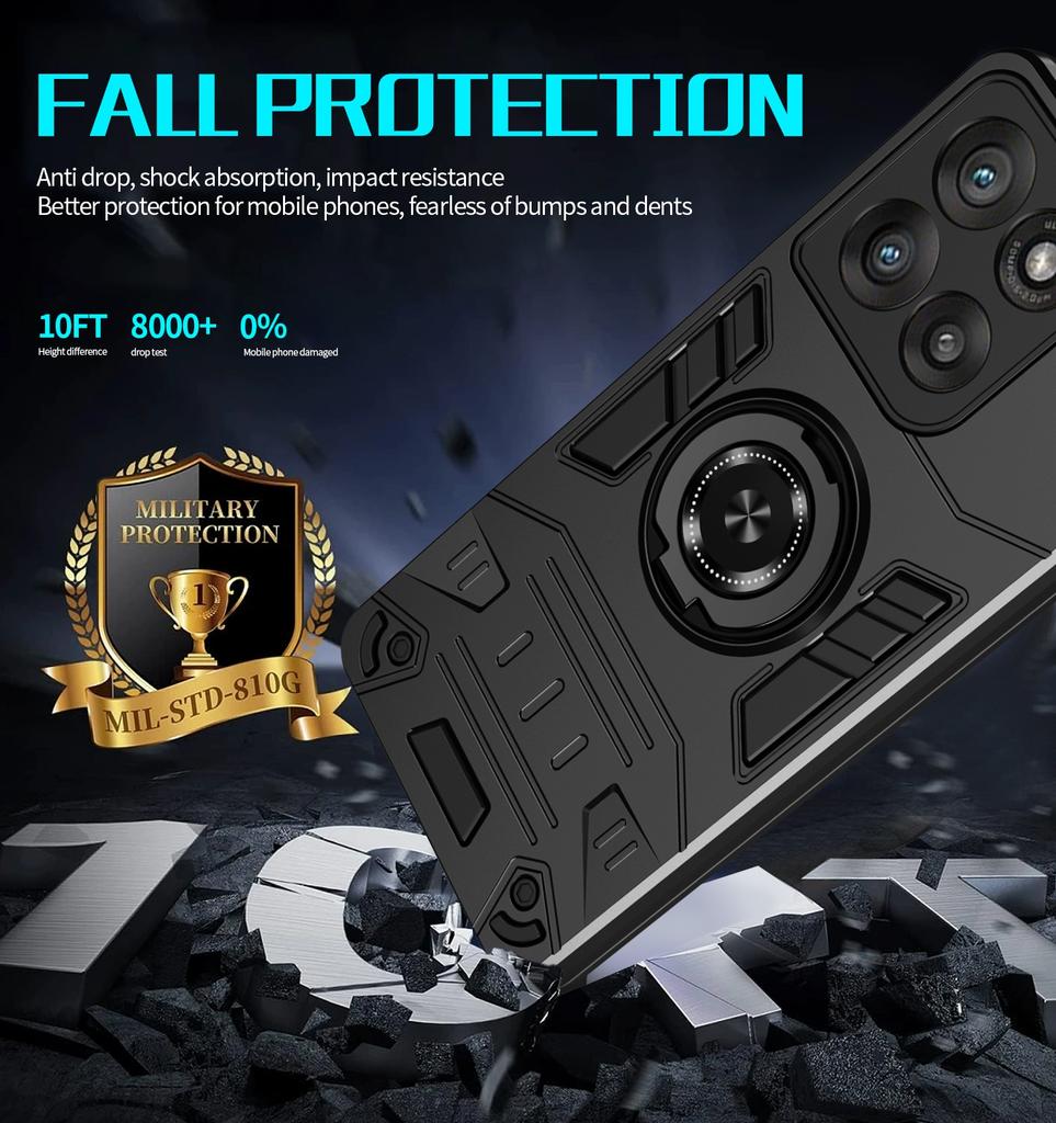 Case For Motorola Edge 50 60 Pro Fusion Neo Stylus G04 G24 G05 G15 G56 G86 Armor Shockproof Ring Stand Holder Shell Coque Fundas